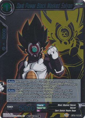 Dark Power Black Masked Saiyan (Event Pack 3 - 2019) (BT5-112_PR) [Promotion Cards]