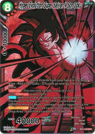 dragon ball super card game ssj4 Goku, Super Saiyan 4 Dragon Ball GT Card, RARE