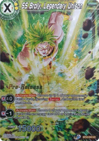 SS Broly, Legendary Unison (BT10-094) [Rise of the Unison Warrior Prerelease Promos]