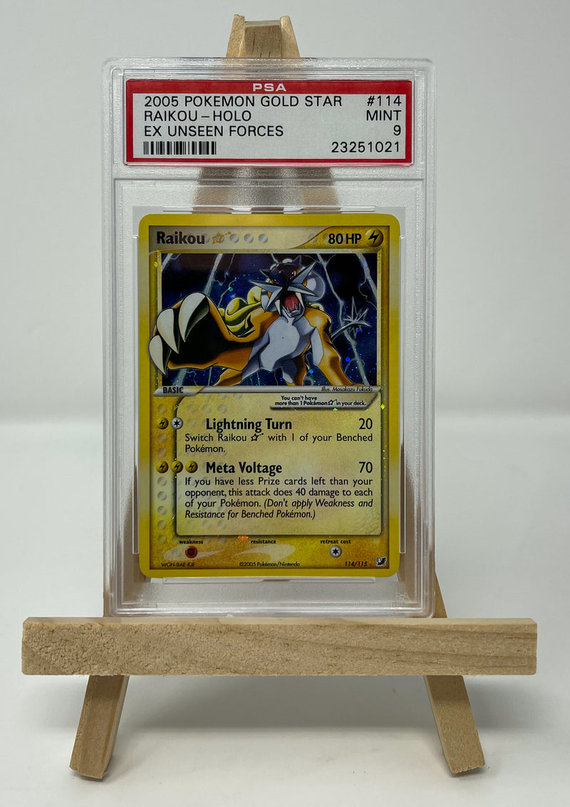Raikou Star 114/115 EX Unseen Forces PSA 9 23251021