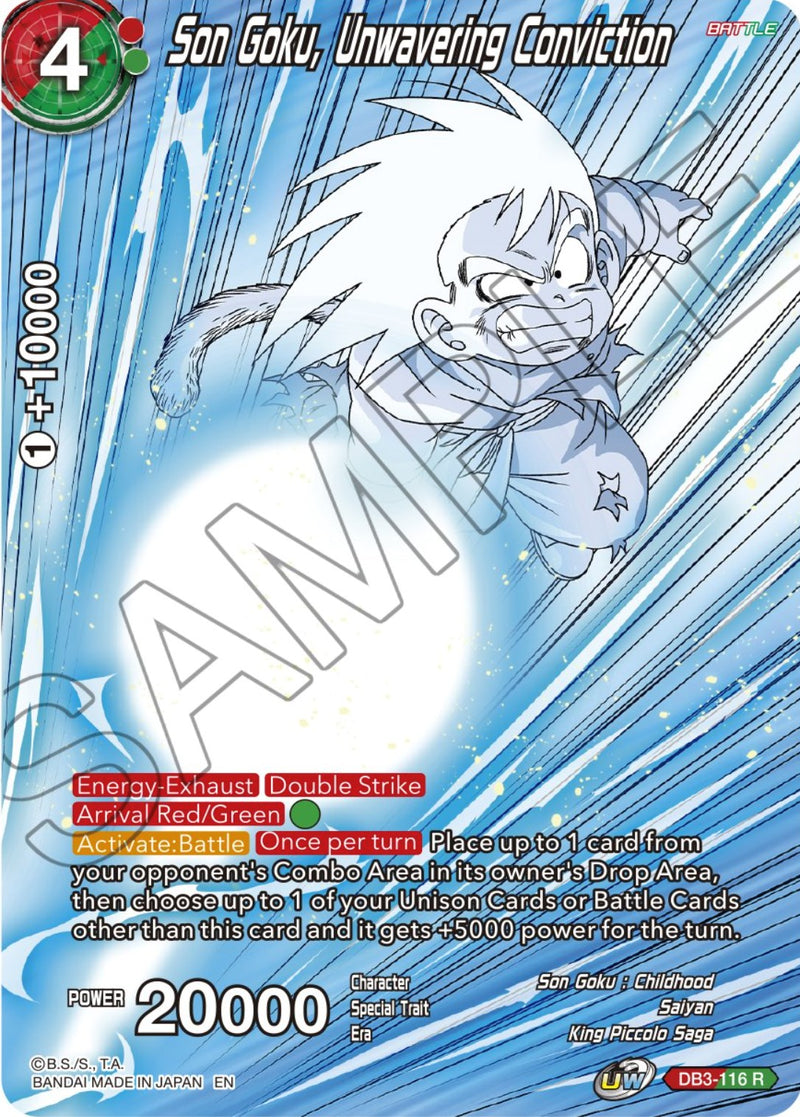 Son Goku, Unwavering Conviction (DB3-116) [Theme Selection: History of Son Goku, Unwavering Conviction (DB3-116) [Theme Selection: History of