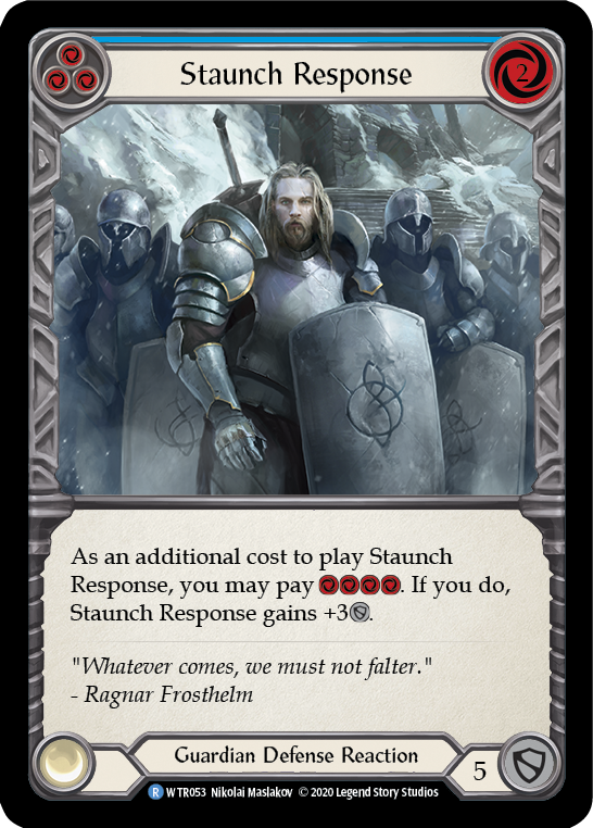 Staunch Response (Blue) [U-WTR053] Unlimited Rainbow Foil