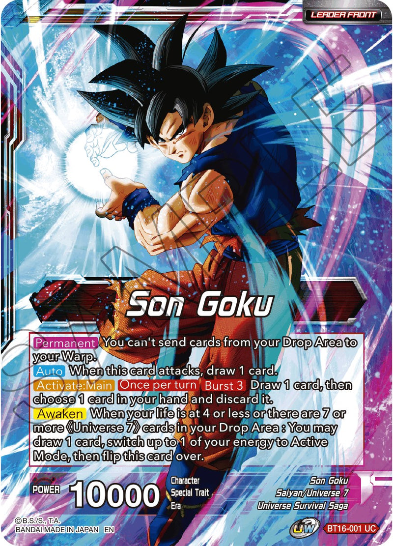 Son Goku // Son Goku, Supreme Warrior (BT16-001) [Realm of the Gods Pr Son Goku // Son Goku, Supreme Warrior (BT16-001) [Realm of the Gods Pr
