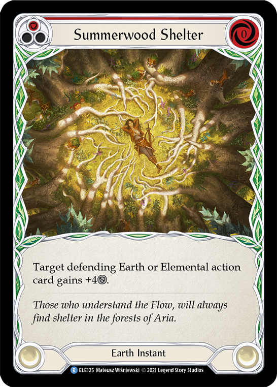 Summerwood Shelter (Red) [ELE125] 1st Edition Rainbow Foil