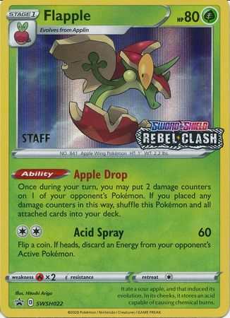 Flapple (Staff Prerelease Promo) (SWSH022) [Sword & Shield: Black Star Promos]