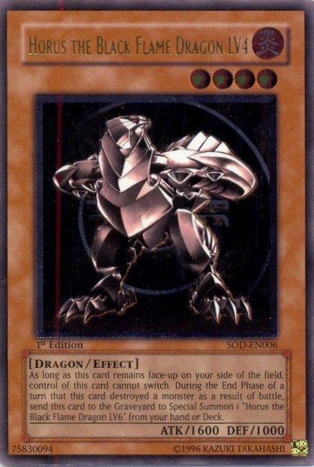 Mavin  YUGIOH Horus The Black Flame Dragon LV6 Mint / Near Mint