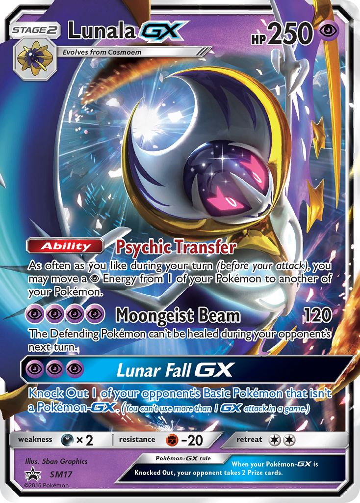 Mavin  NEAR MINT Condition Lunala GX SM17 Holo/Shiny Pokemon Card