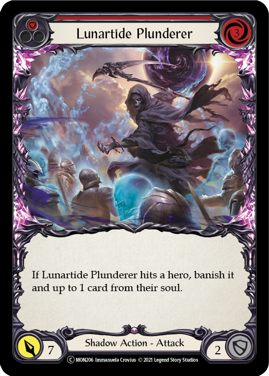 Lunartide Plunderer (Red) [U-MON206-RF] Unlimited Rainbow Foil