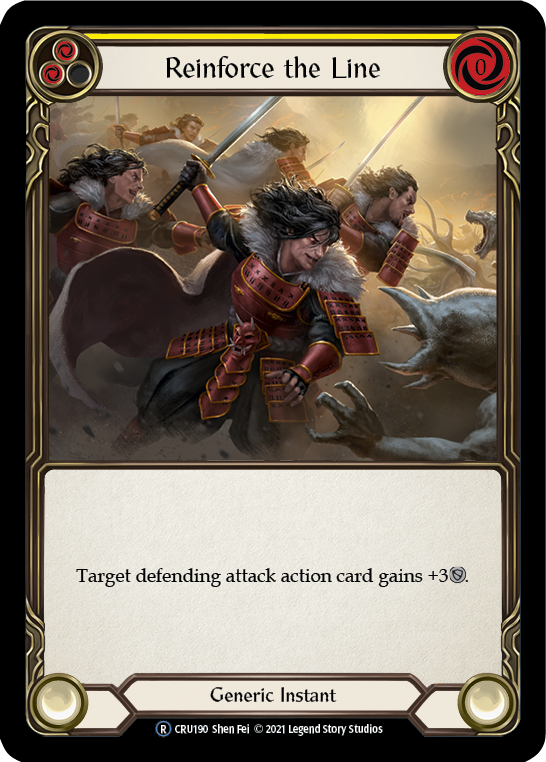 Reinforce the Line (Yellow) [U-CRU190-RF] Unlimited Rainbow Foil