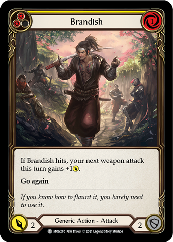 Brandish (Yellow) [MON270-RF] 1st Edition Rainbow Foil