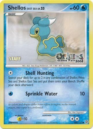 Shellos East Sea (Origins Game Fair 2008 Staff) (106/132) [Nintendo: Black Star Promos]