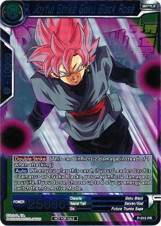 Joyful Strike Goku Black Rose (Metallic Foil) (Event Pack 2018) (P-015) [Promotion Cards]
