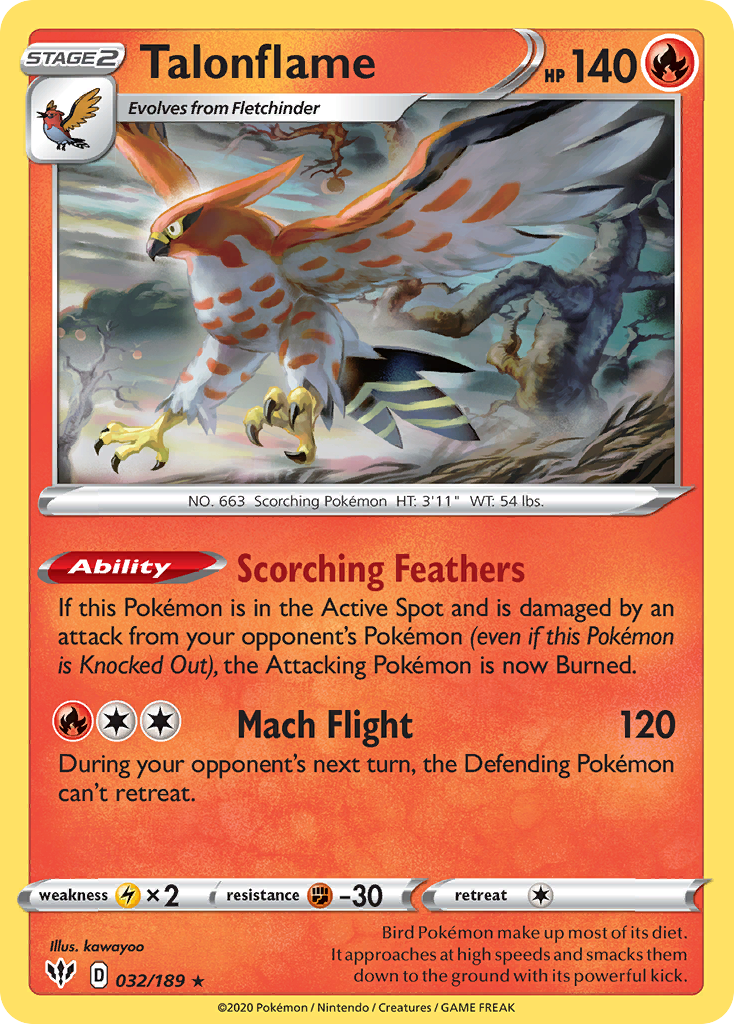 Talonflame (32/189) [Sword & Shield: Darkness Ablaze]