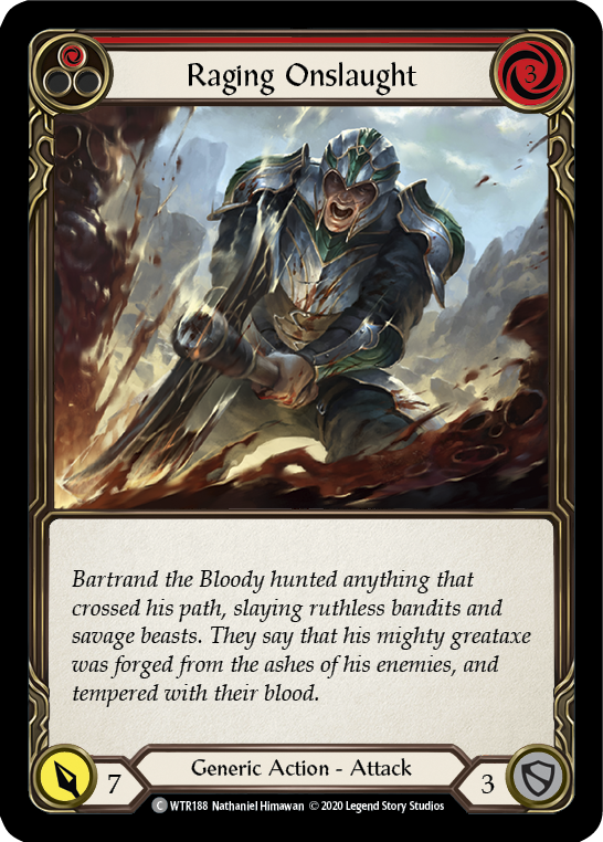 Raging Onslaught (Red) [U-WTR188] Unlimited Rainbow Foil