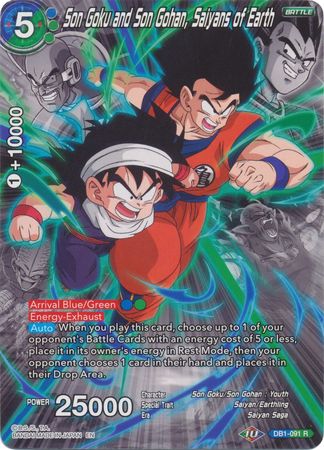 Son Goku and Son Gohan, Saiyans of Earth (Alternate Art) [DB1-091]