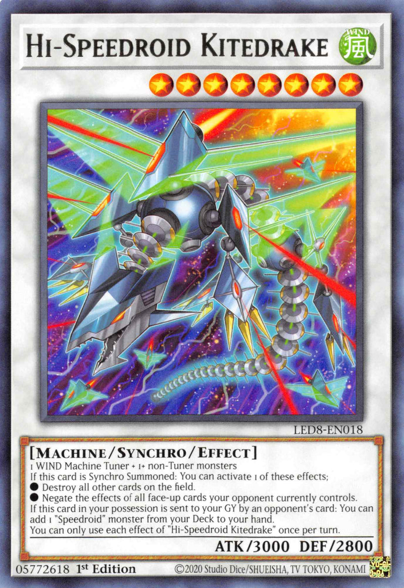 dark hole yugioh card Hi-Speedroid Kitedrake [LED8-EN018] Rare