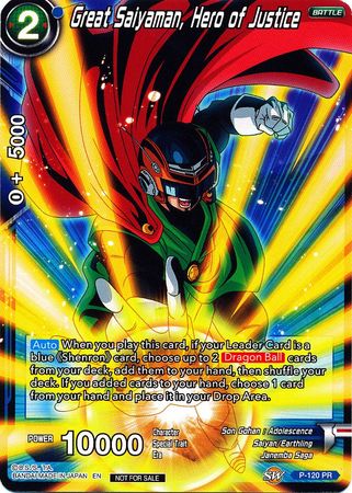 Great Saiyaman, Hero of Justice (Power Booster) (P-120) [Promotion Cards]