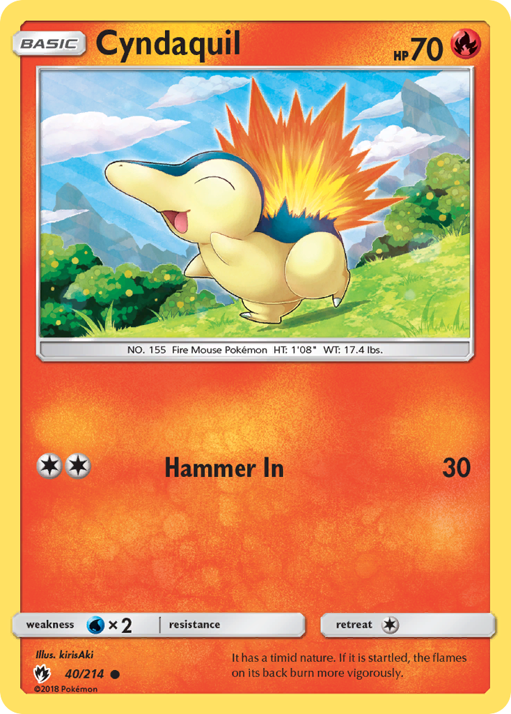 Cyndaquil 40 214 Sun Moon Lost Thunder