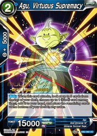 Agu, Virtuous Supremacy (Divine Multiverse Draft Tournament) (DB2-060) [Tournament Promotion Cards]